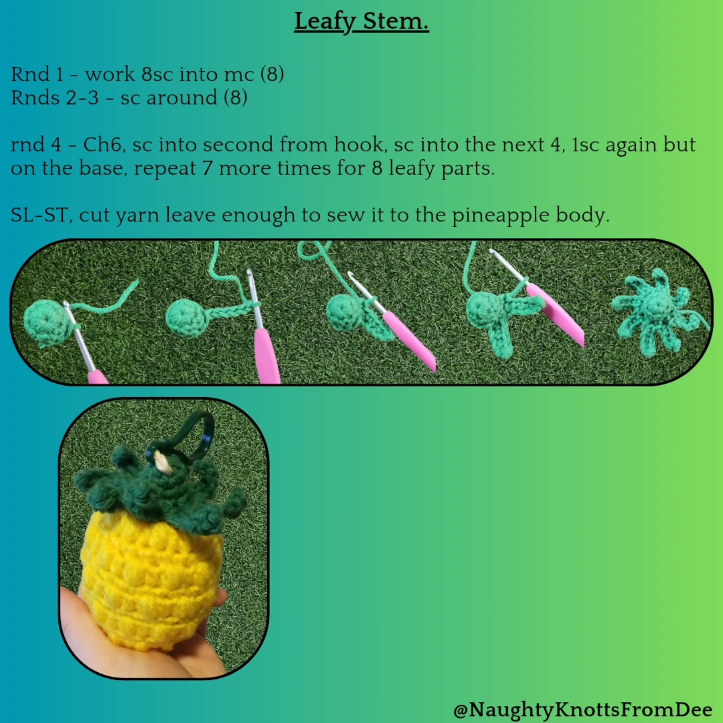 Free Crochet Pattern for Plush Pineapple Toy