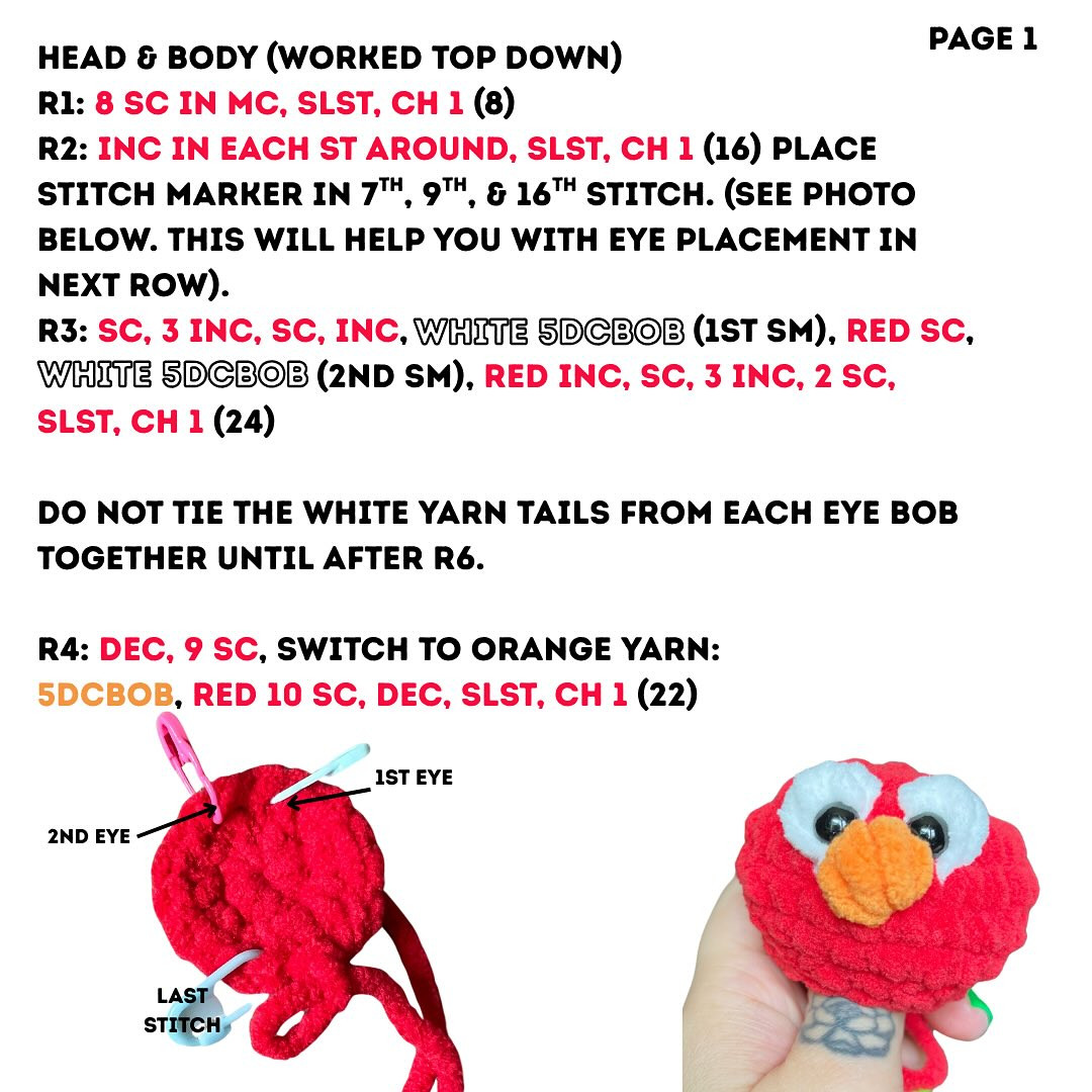 Free Crochet Pattern for Snoopy Amigurumi Dog