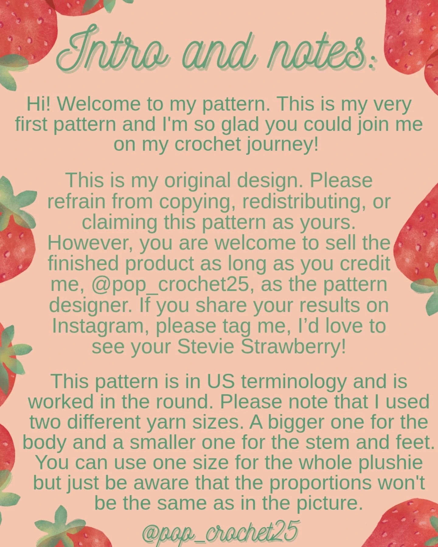 Free Crochet Pattern for Stevie Strawberry Plush Toy