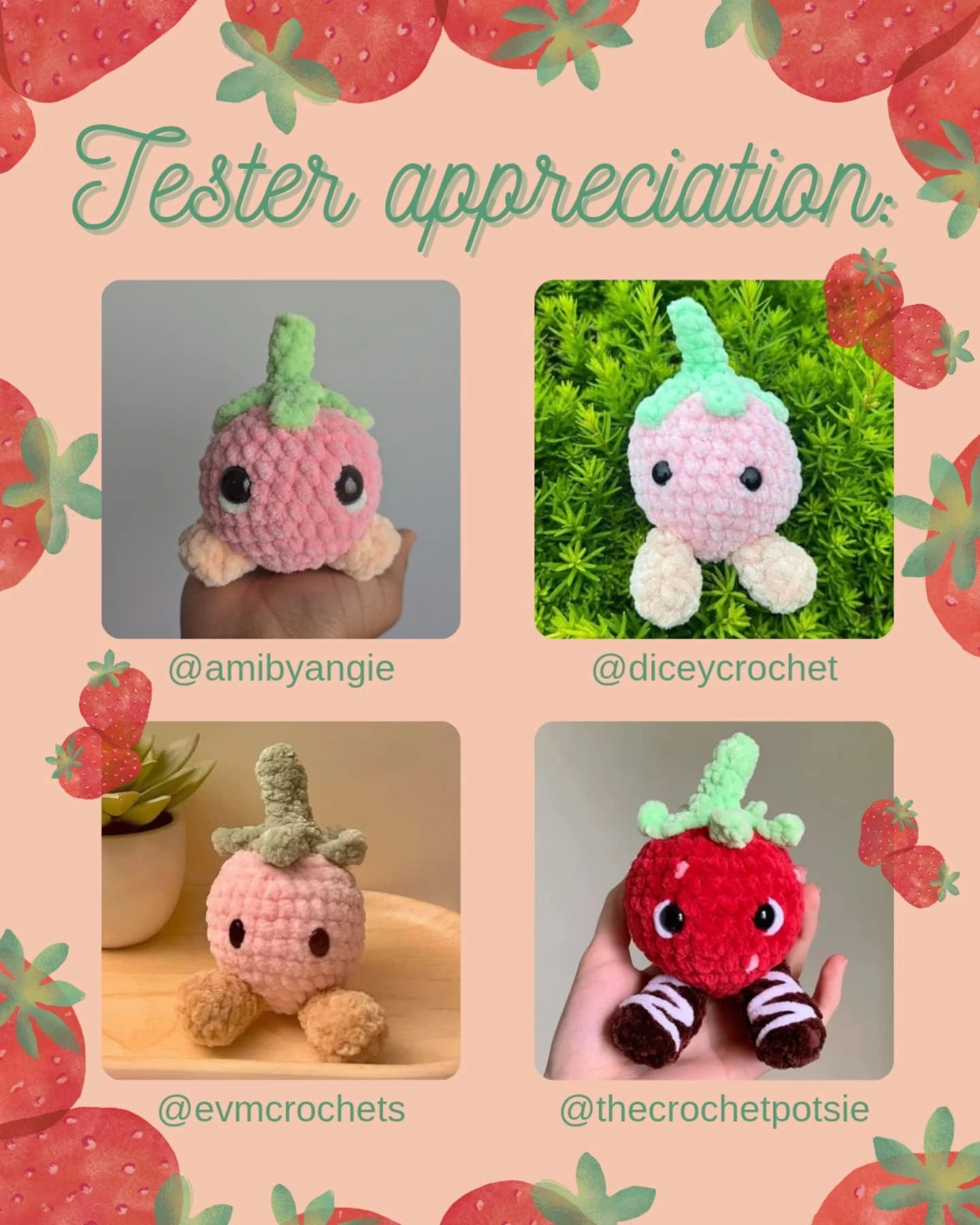 Free Crochet Pattern for Stevie Strawberry Plush Toy