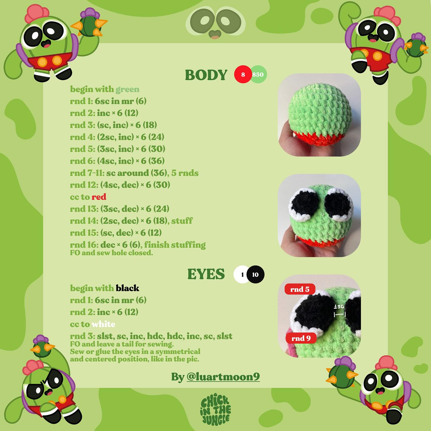 Free Crochet Pattern for Toon Spike from Brawl Stars