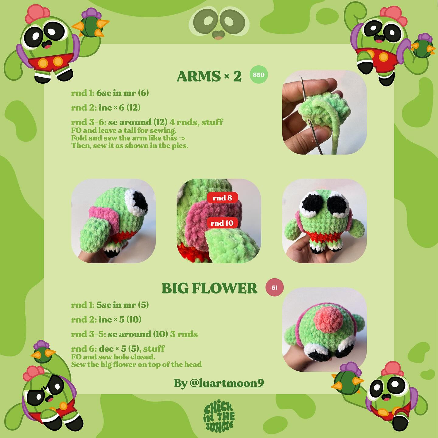 Free Crochet Pattern for Toon Spike from Brawl Stars