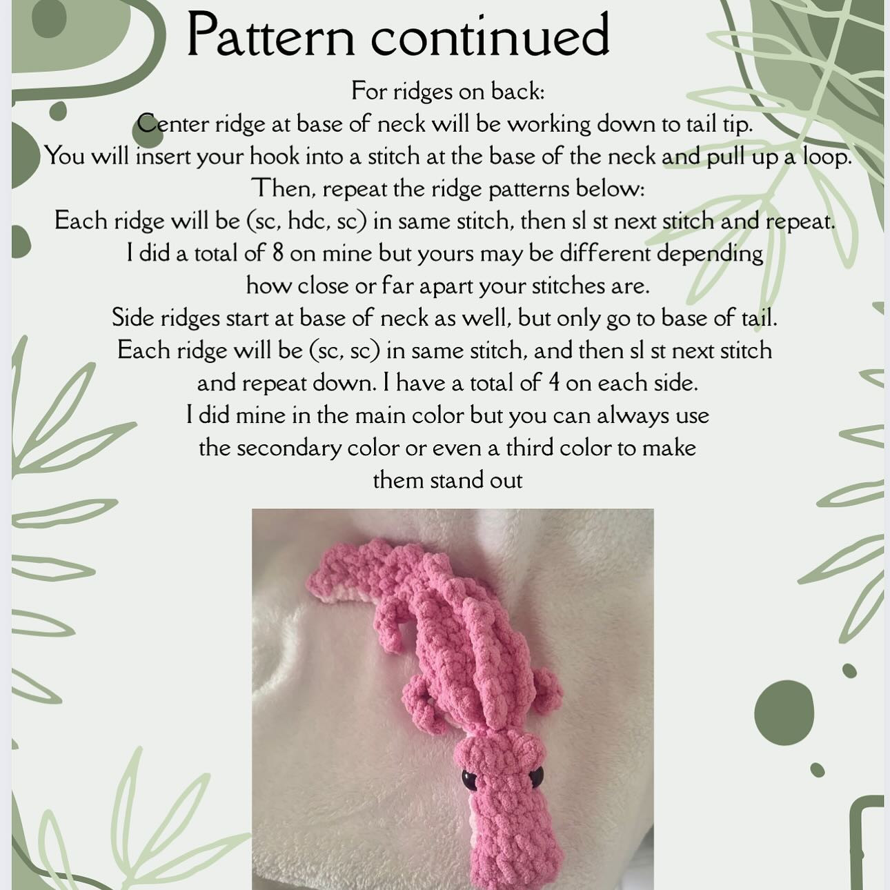 Free Crochet Pattern: Selene the Alligator Amigurumi