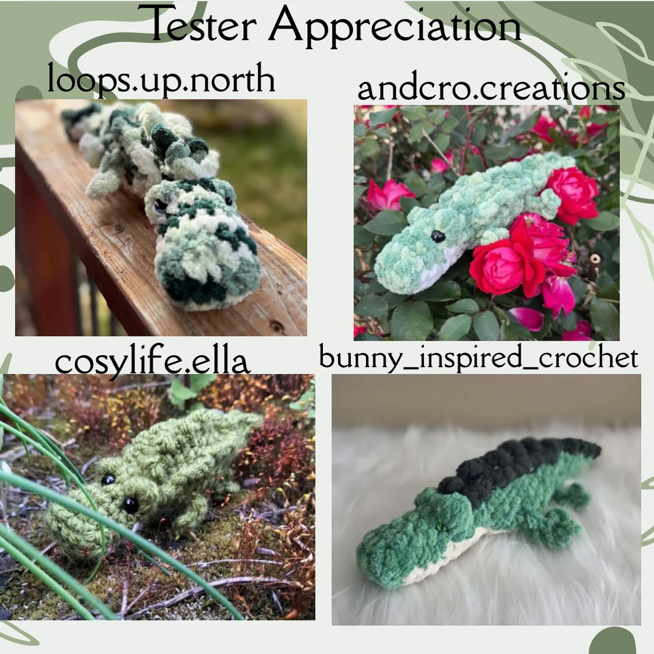Free Crochet Pattern: Selene the Alligator Amigurumi