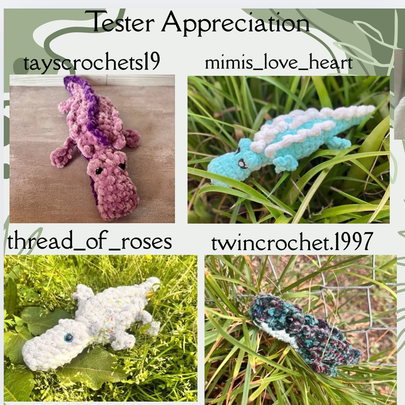 Free Crochet Pattern: Selene the Alligator Amigurumi