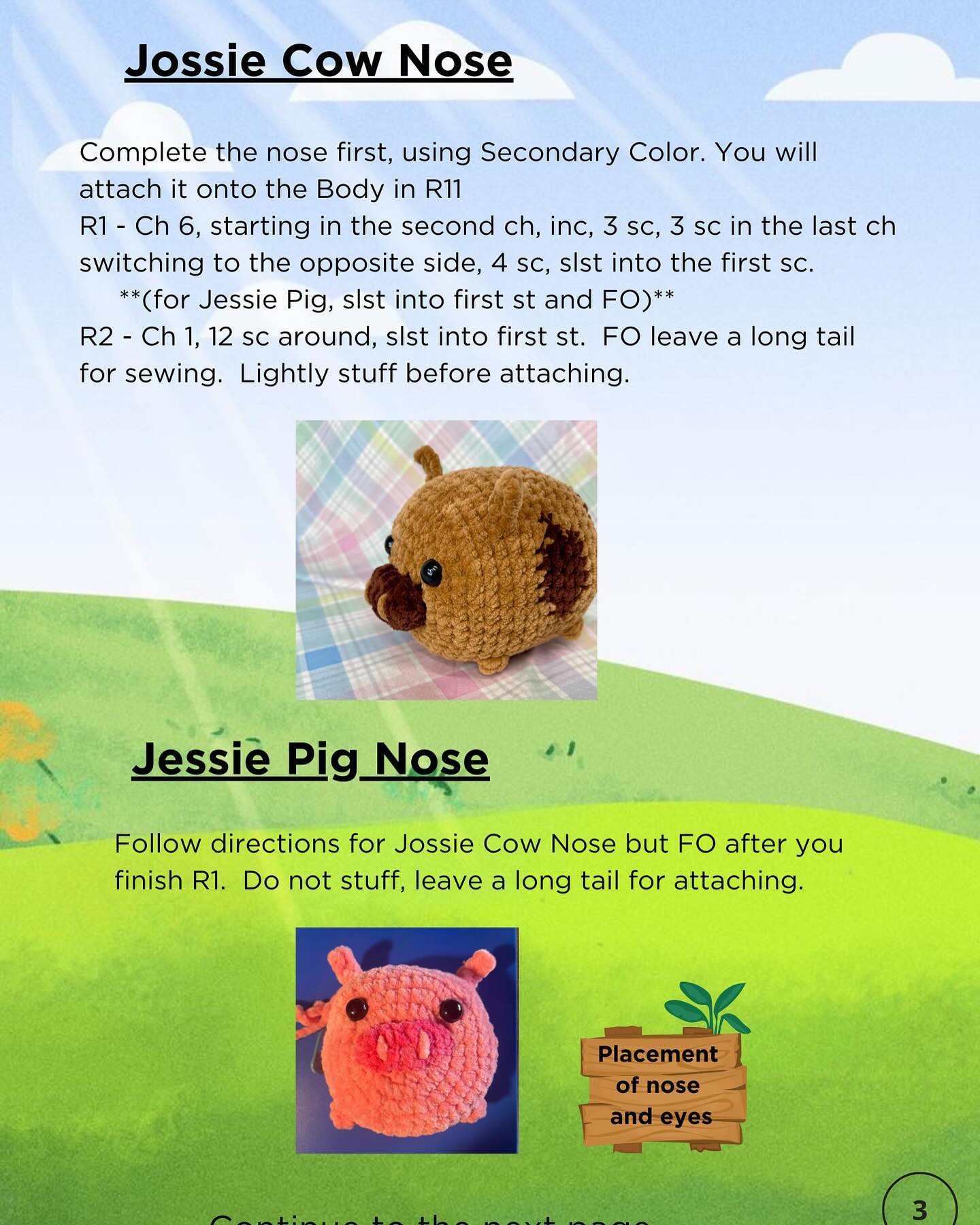 Free Low Sew Jossie Cow and Bonus Jessie Pig Pattern