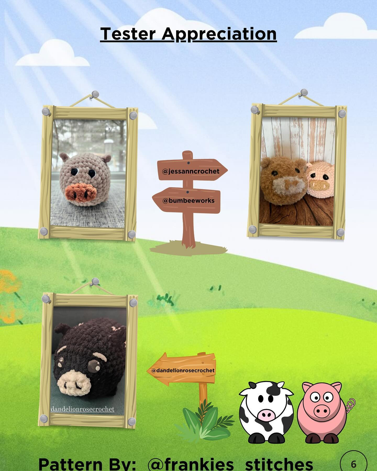 Free Low Sew Jossie Cow and Bonus Jessie Pig Pattern