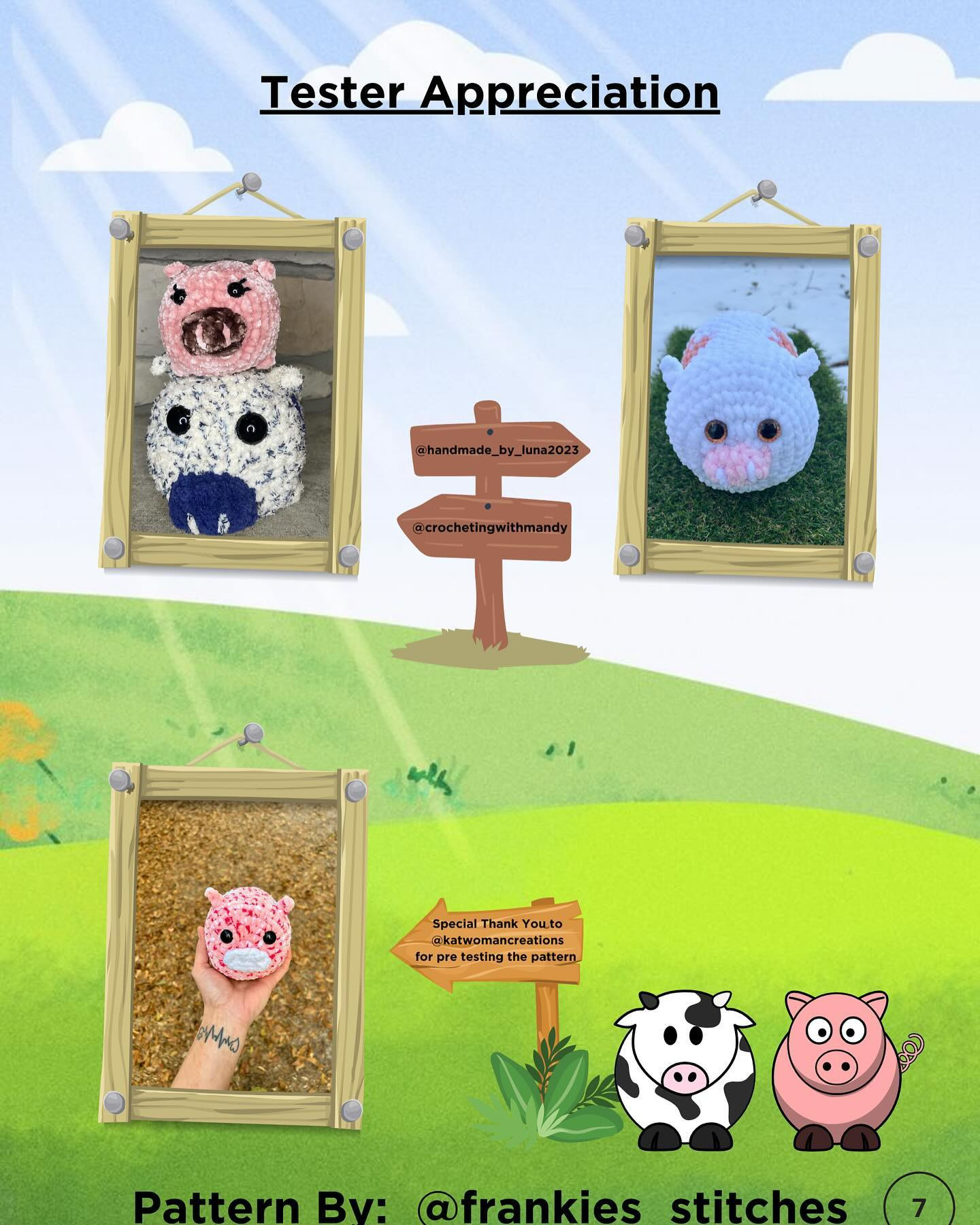 Free Low Sew Jossie Cow and Bonus Jessie Pig Pattern