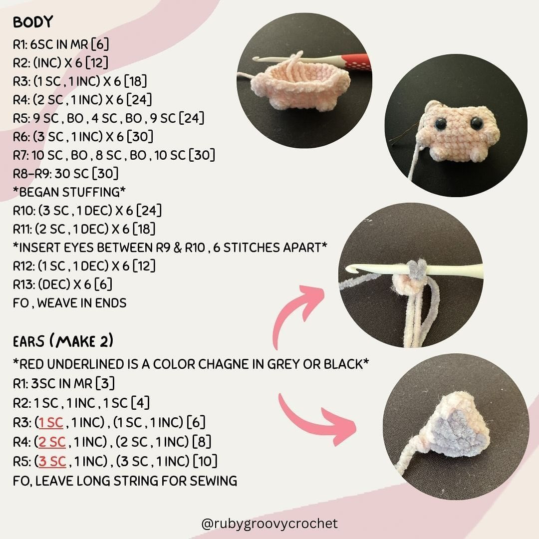 Free Mini Jigglypuff Crochet Pattern for Beginners