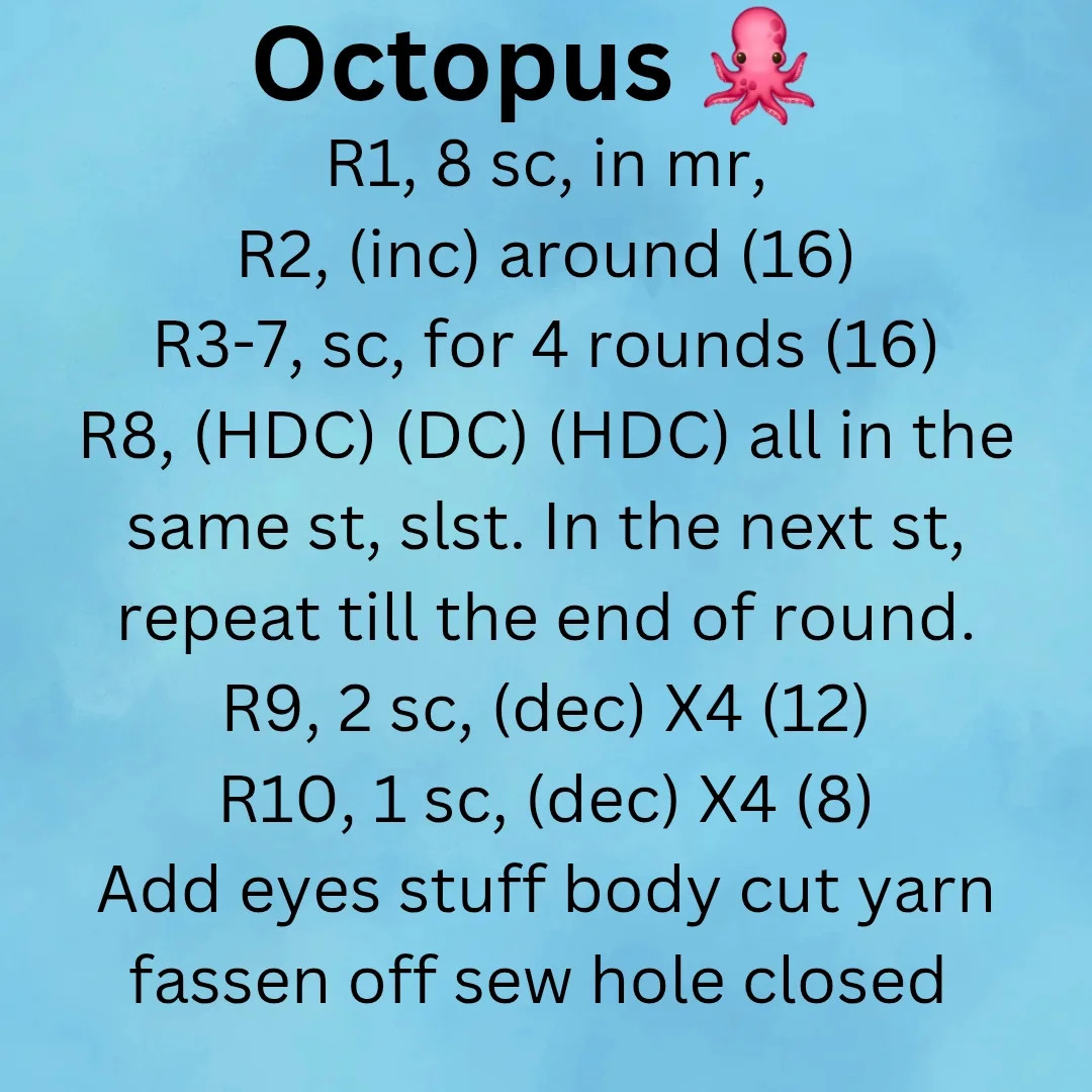 Free Mini Octopus Crochet Pattern for Beginners
