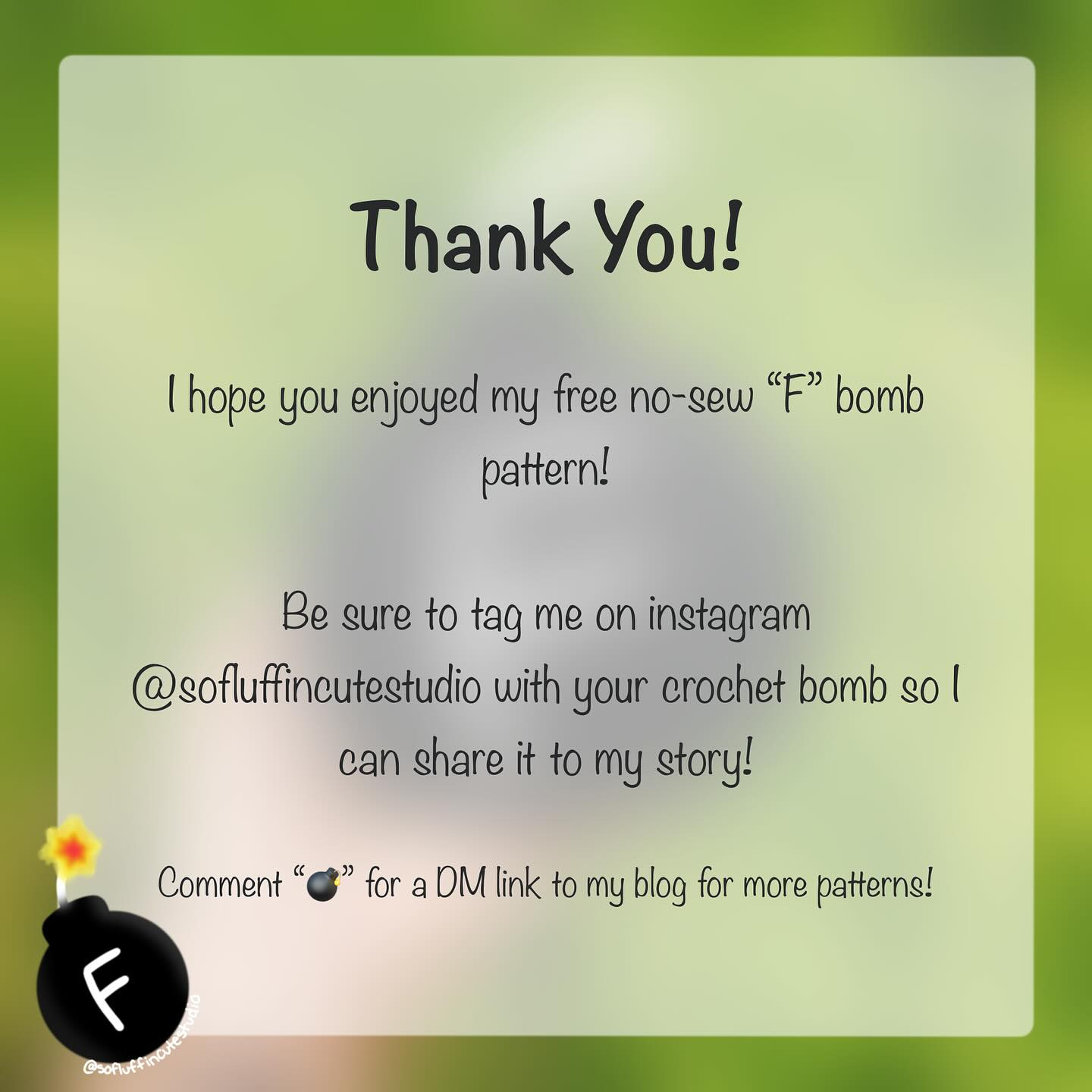 Free No-Sew Crochet 'F' Bomb Pattern for Beginners