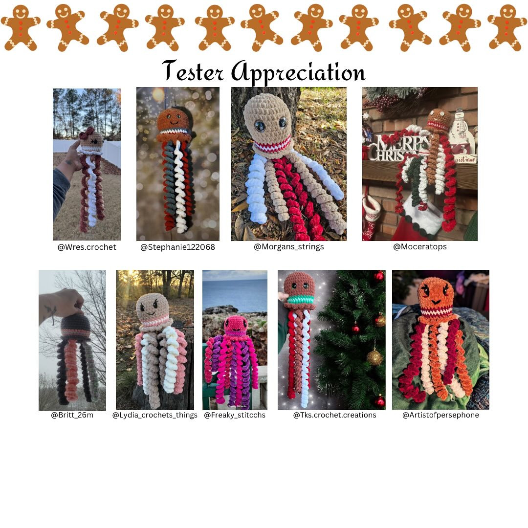 Gingerbread Jellyfish Crochet Amigurumi Pattern for Beginners