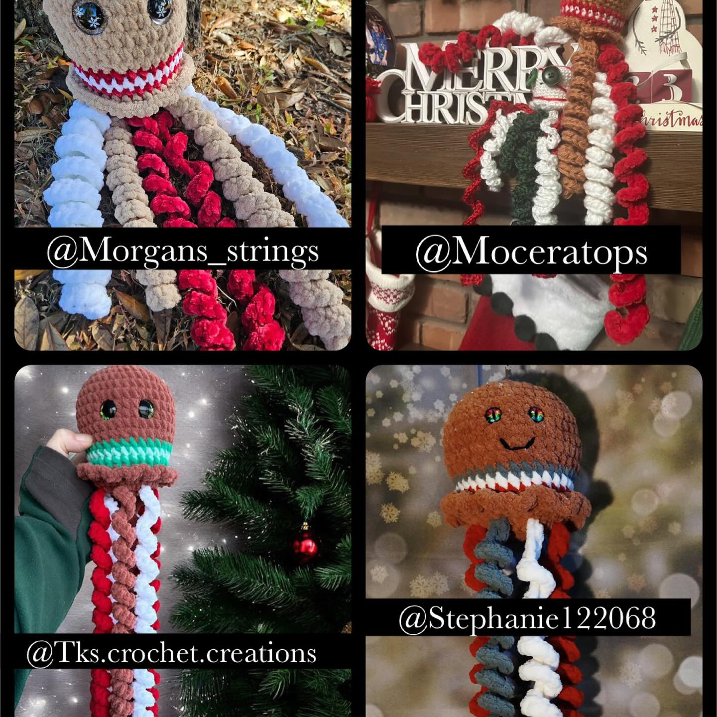 Gingerbread Jellyfish Crochet Amigurumi Pattern for Beginners