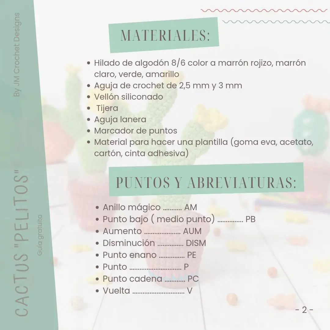 Guía gratuita para tejer cactus de crochet con flores amarillas