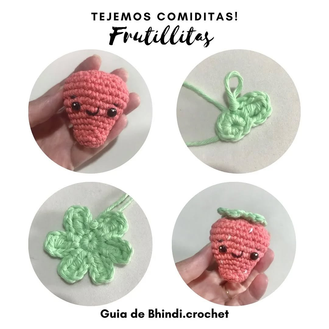 Guía para tejer fresas amigurumi adorables - Parte 1