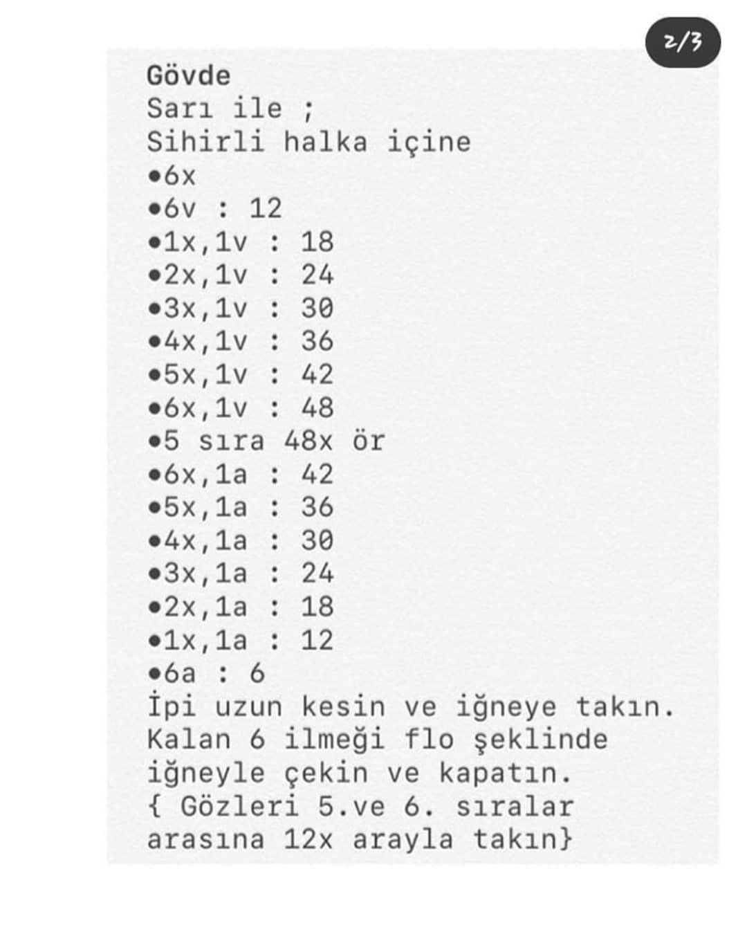 Güneş şeklindeki sevimli amigurumi ücretsiz desen