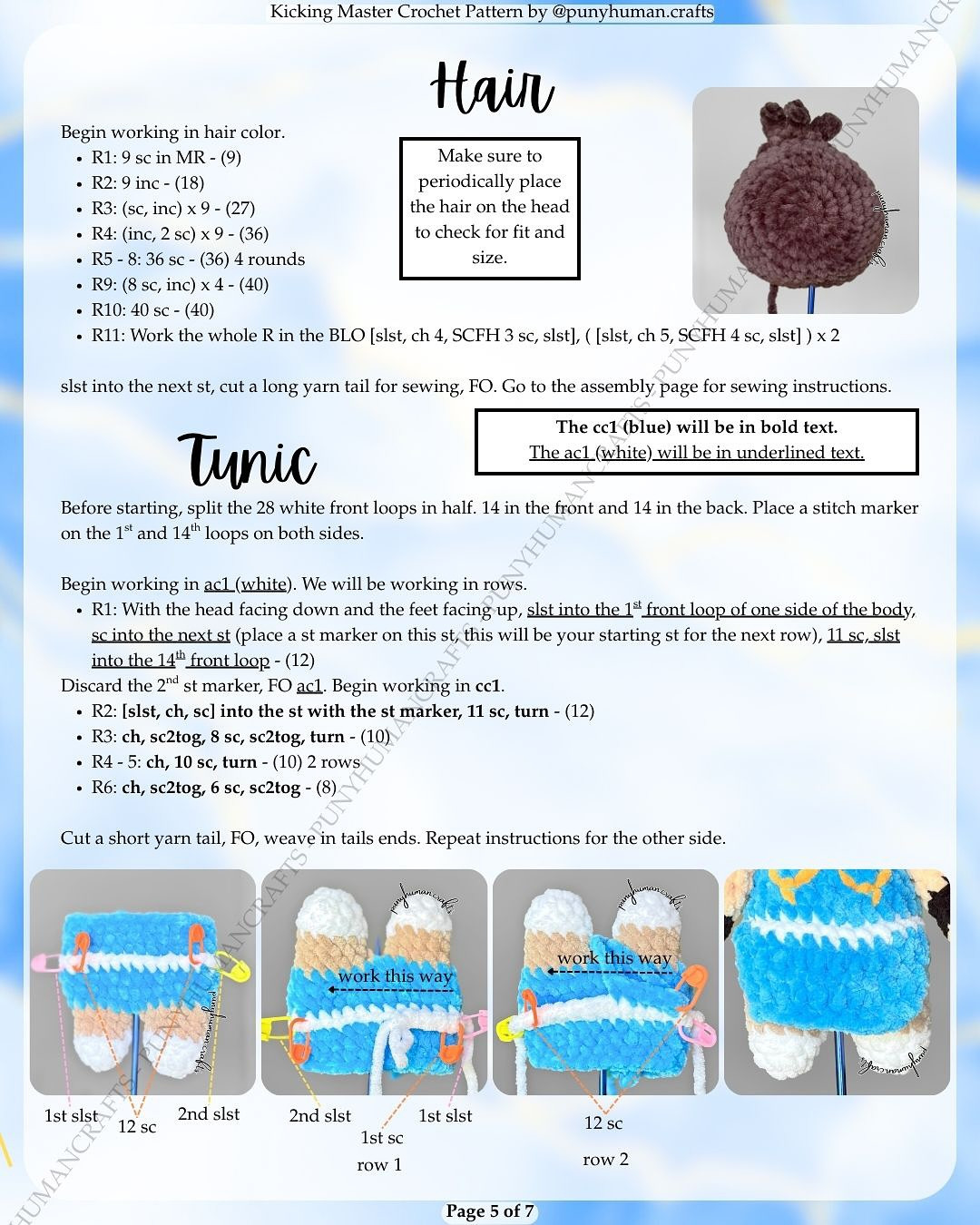 Kicking Master Amigurumi Free Crochet Pattern