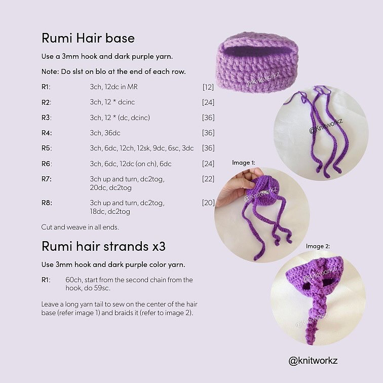 Labubu v1/v3 Rumi Outfit Free Crochet Pattern