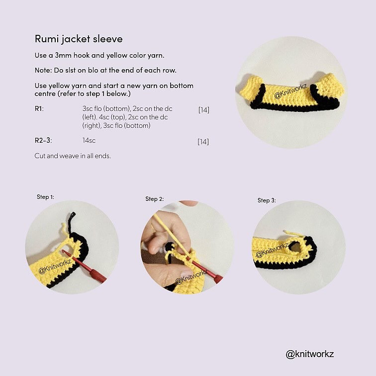 Labubu v1/v3 Rumi Outfit Free Crochet Pattern