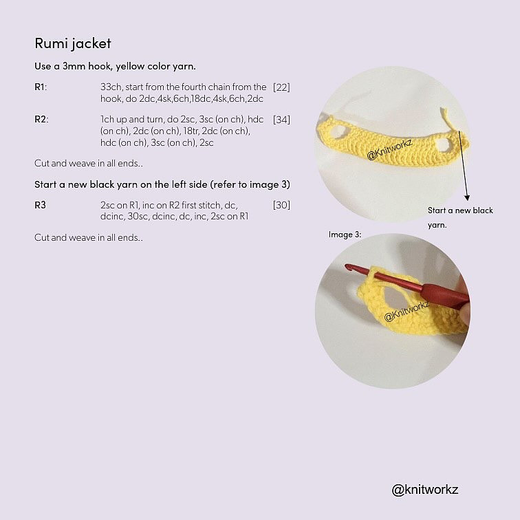 Labubu v1/v3 Rumi Outfit Free Crochet Pattern