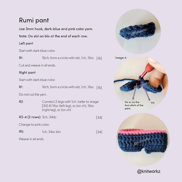 Labubu v1/v3 Rumi Outfit Free Crochet Pattern