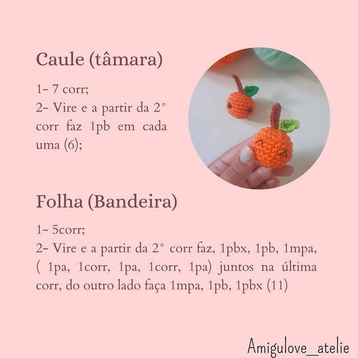 Laranja Amigurumi: Receita Gratuita em Crochê Fácil