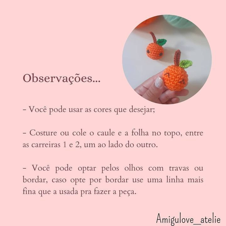 Laranja Amigurumi: Receita Gratuita em Crochê Fácil