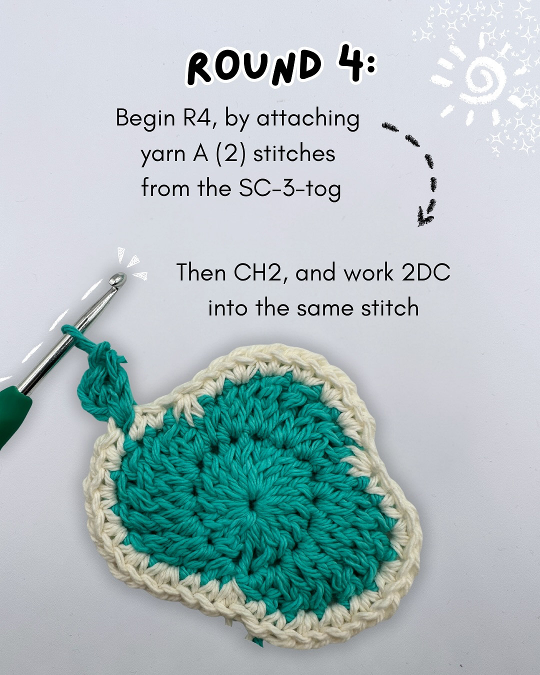 Learn to Crochet a Cute Paw Print Coaster Easily