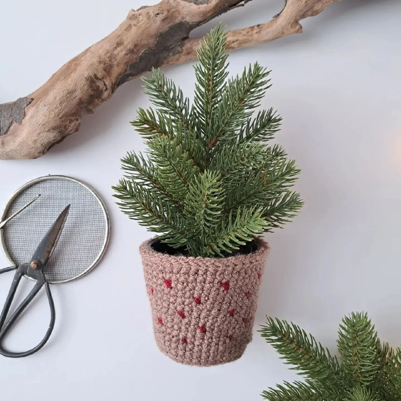 Learn to Crochet a Heart-Patterned Plant Cozy