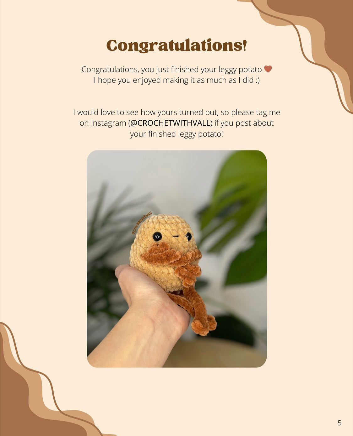 Leggy Potato Crochet Pattern: No Sew, Free for 1k Followers!
