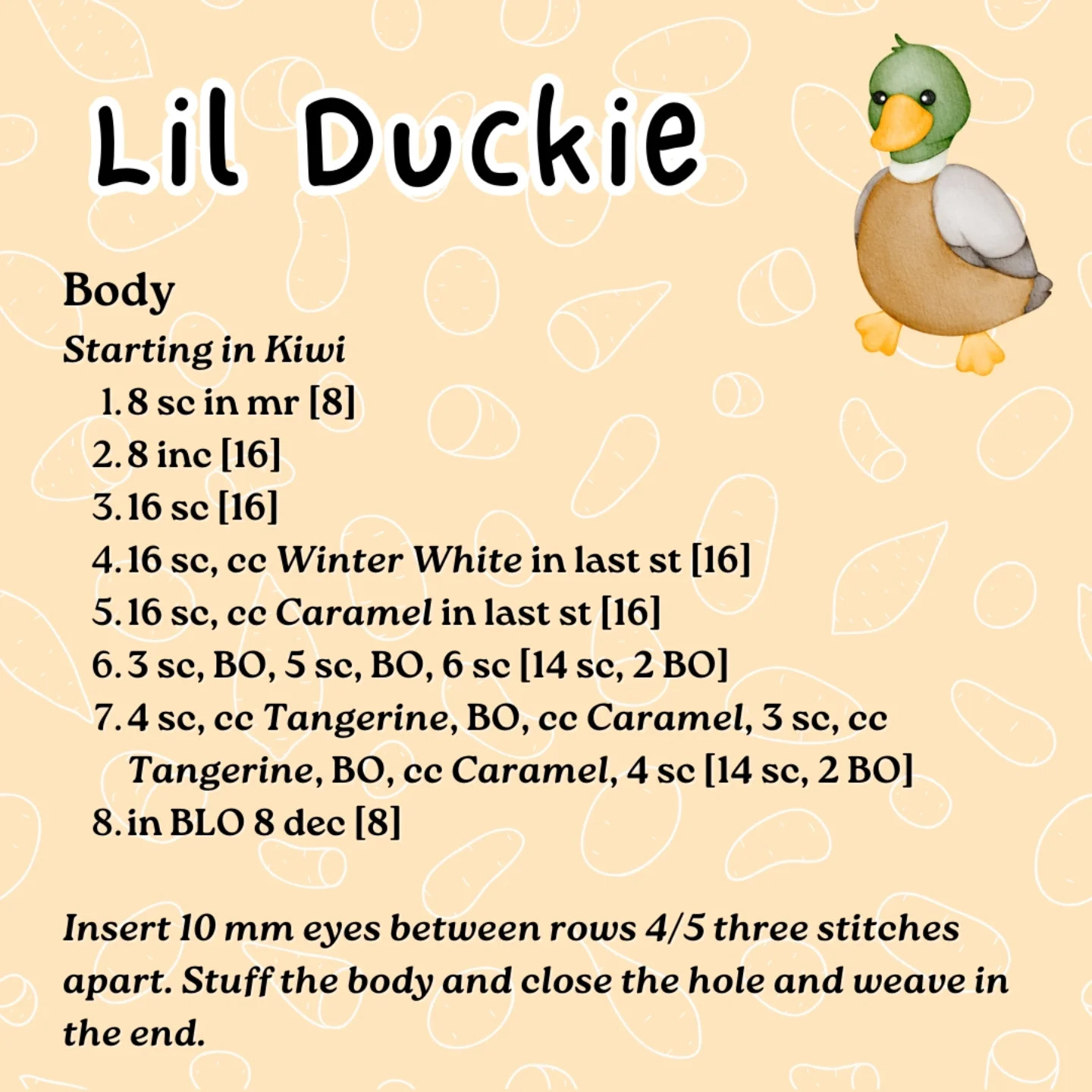Lil Duckie Free Crochet Pattern by Simple Wonders Shop