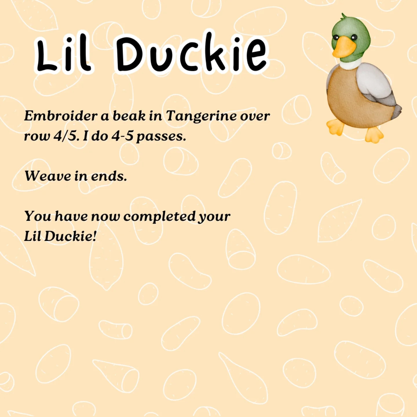 Lil Duckie Free Crochet Pattern by Simple Wonders Shop