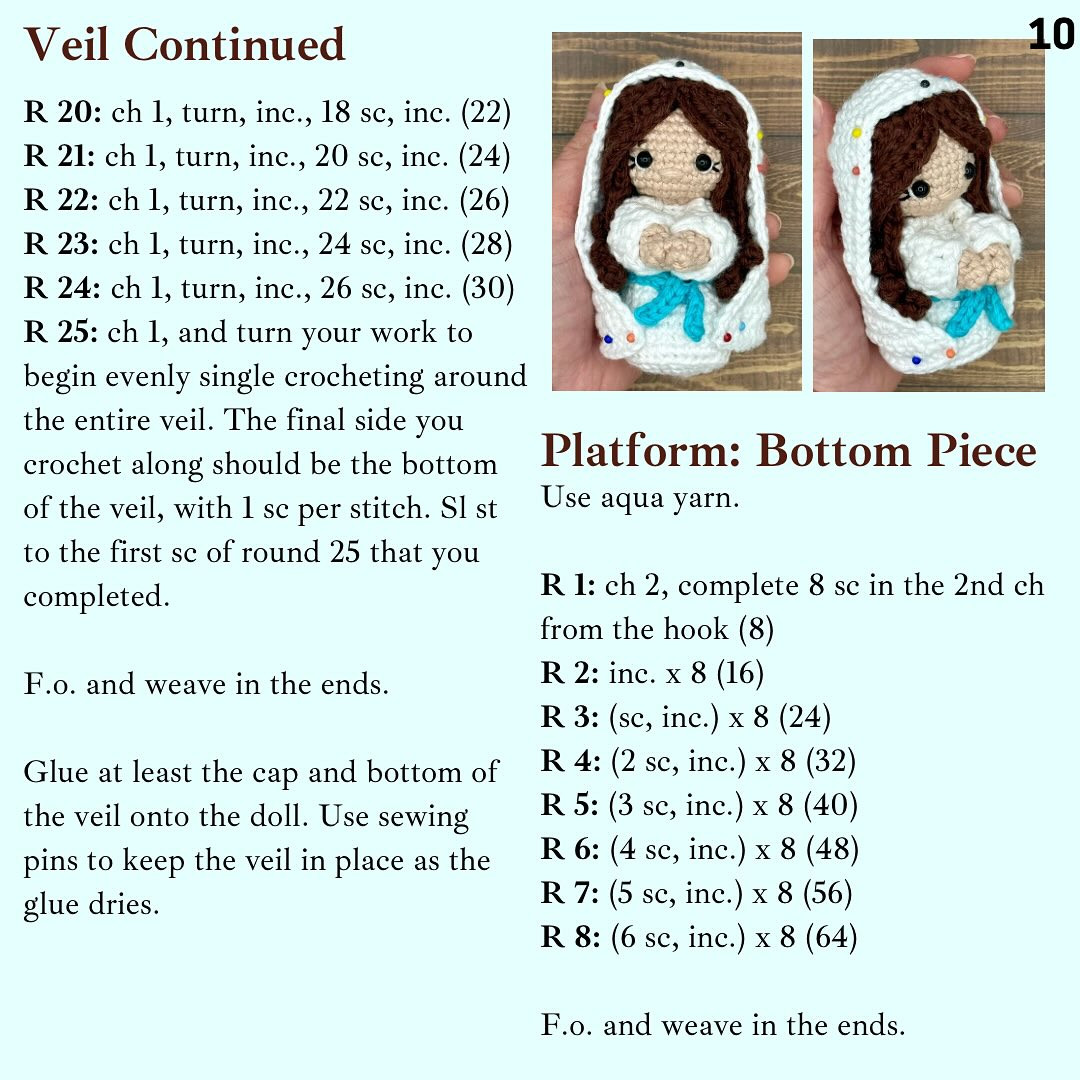 Little Our Lady of Lourdes Free Crochet Pattern Guide