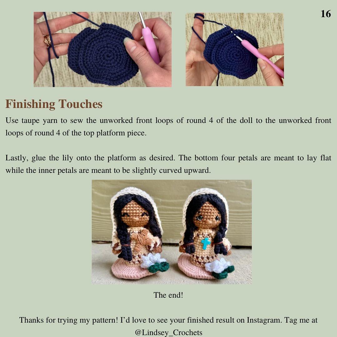 Little St. Kateri Free Crochet Pattern Amigurumi Doll