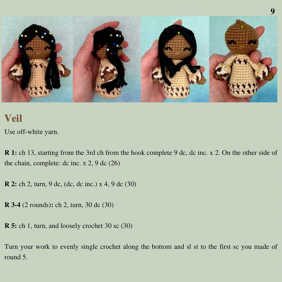 Little St. Kateri Free Crochet Pattern Amigurumi Doll