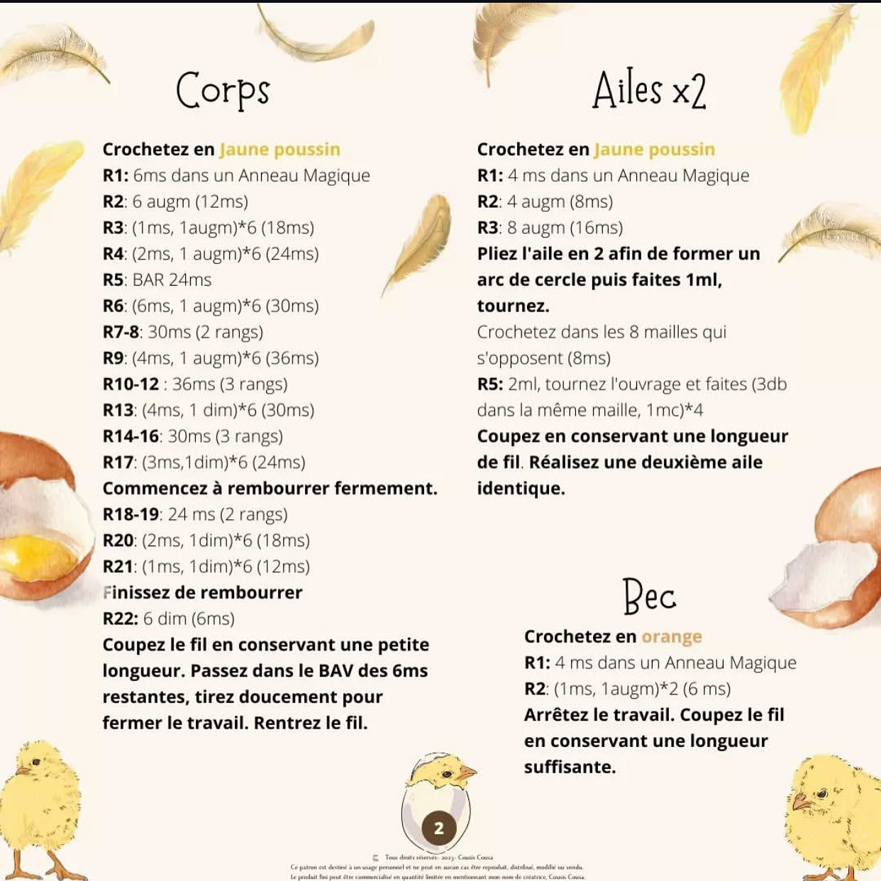 L'oeuf piouché: Créez votre propre poussin en crochet mignon