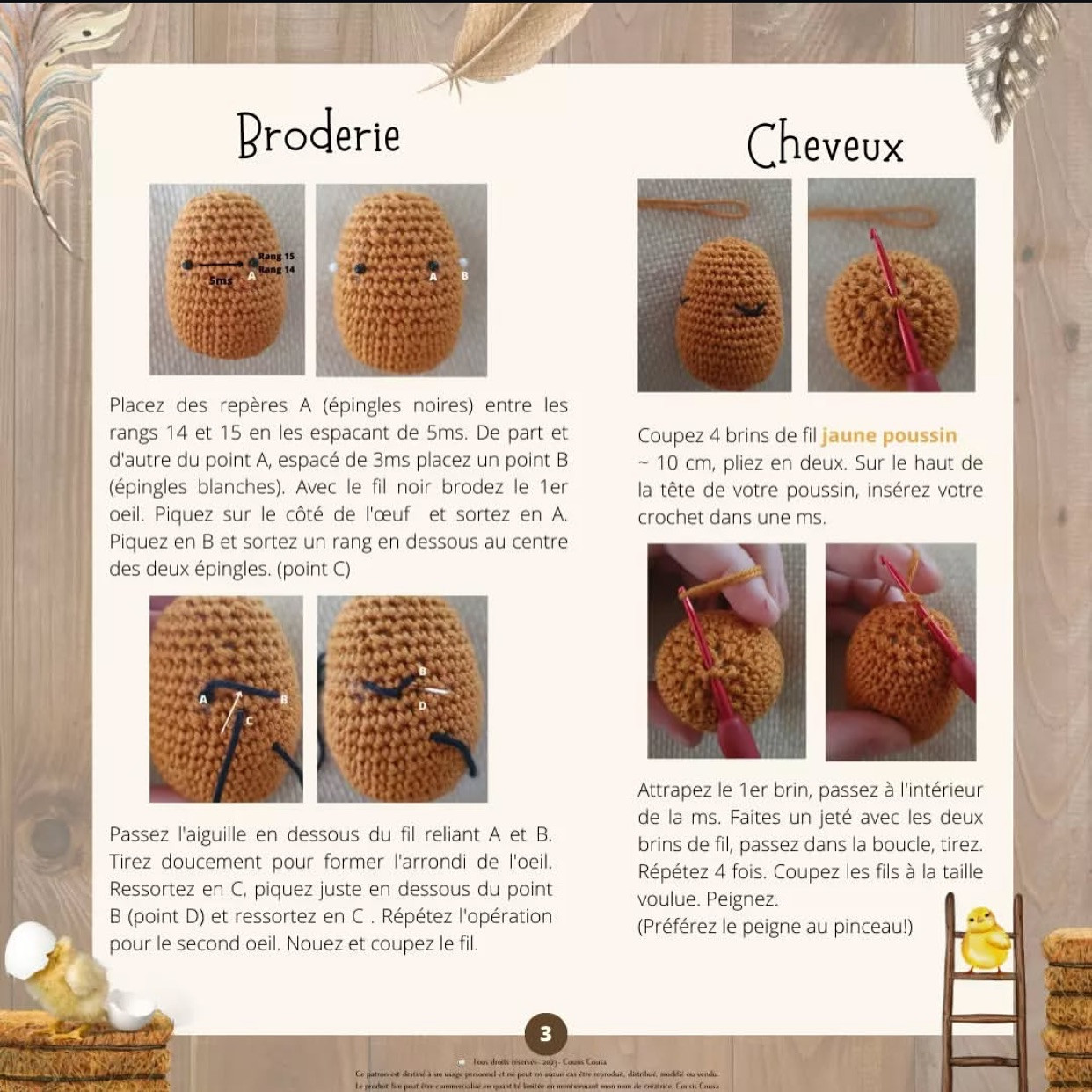 L'oeuf piouché: Créez votre propre poussin en crochet mignon