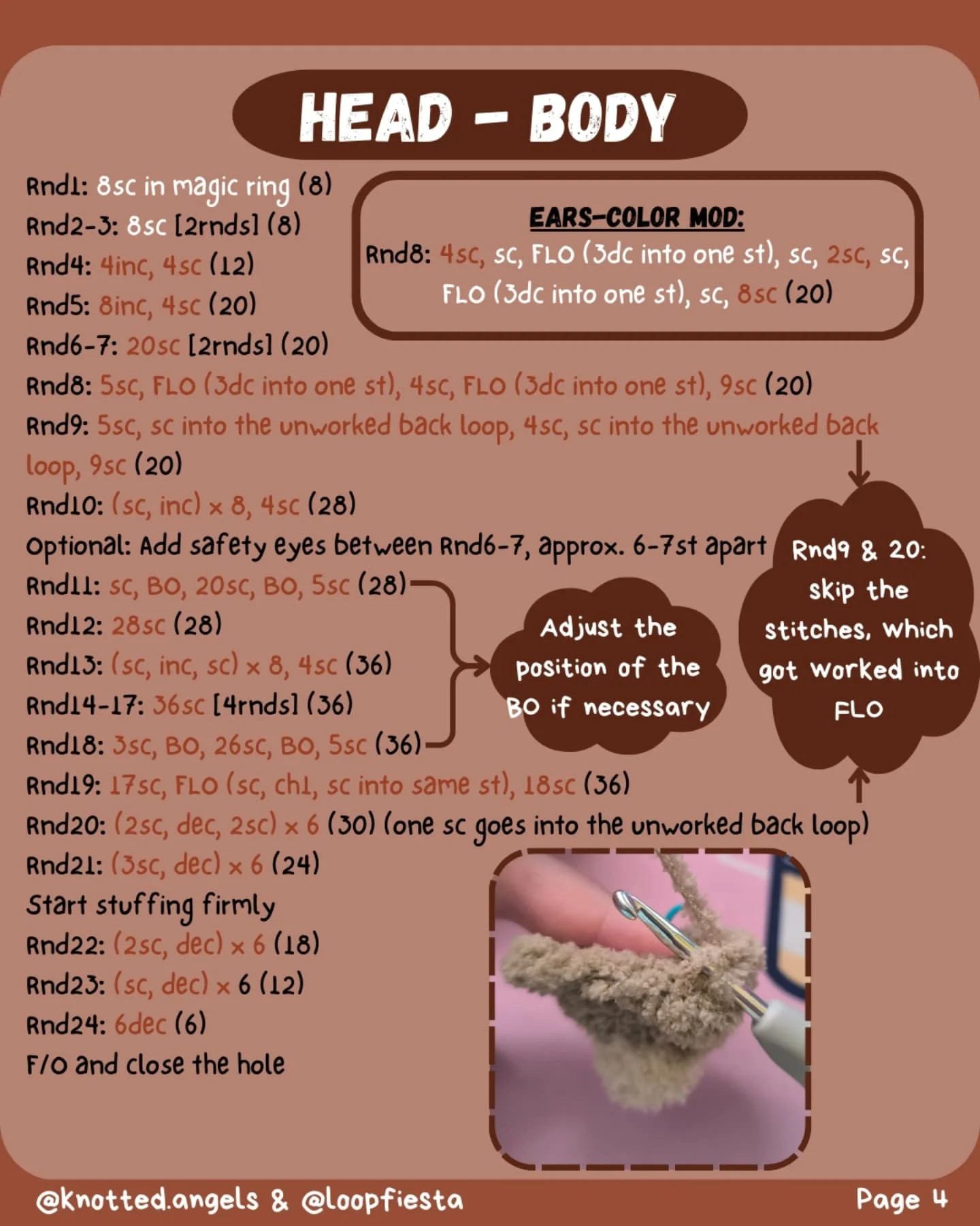 Mini Sleepy Bear Crochet Pattern - Super Quick, No-Sew