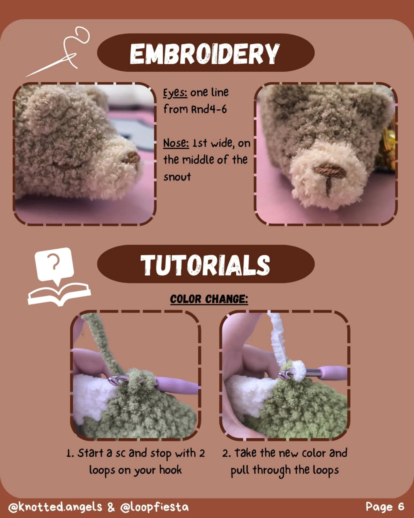 Mini Sleepy Bear Crochet Pattern - Super Quick, No-Sew