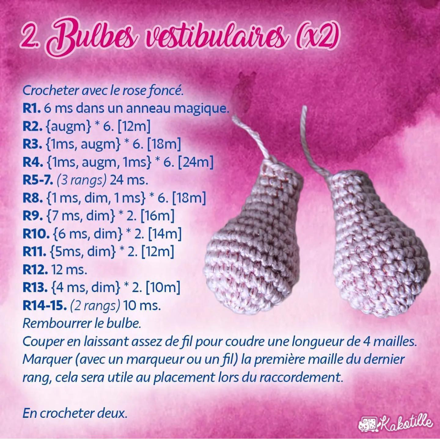 Modèle de crochet amusant et éducatif: Clitoris en peluche