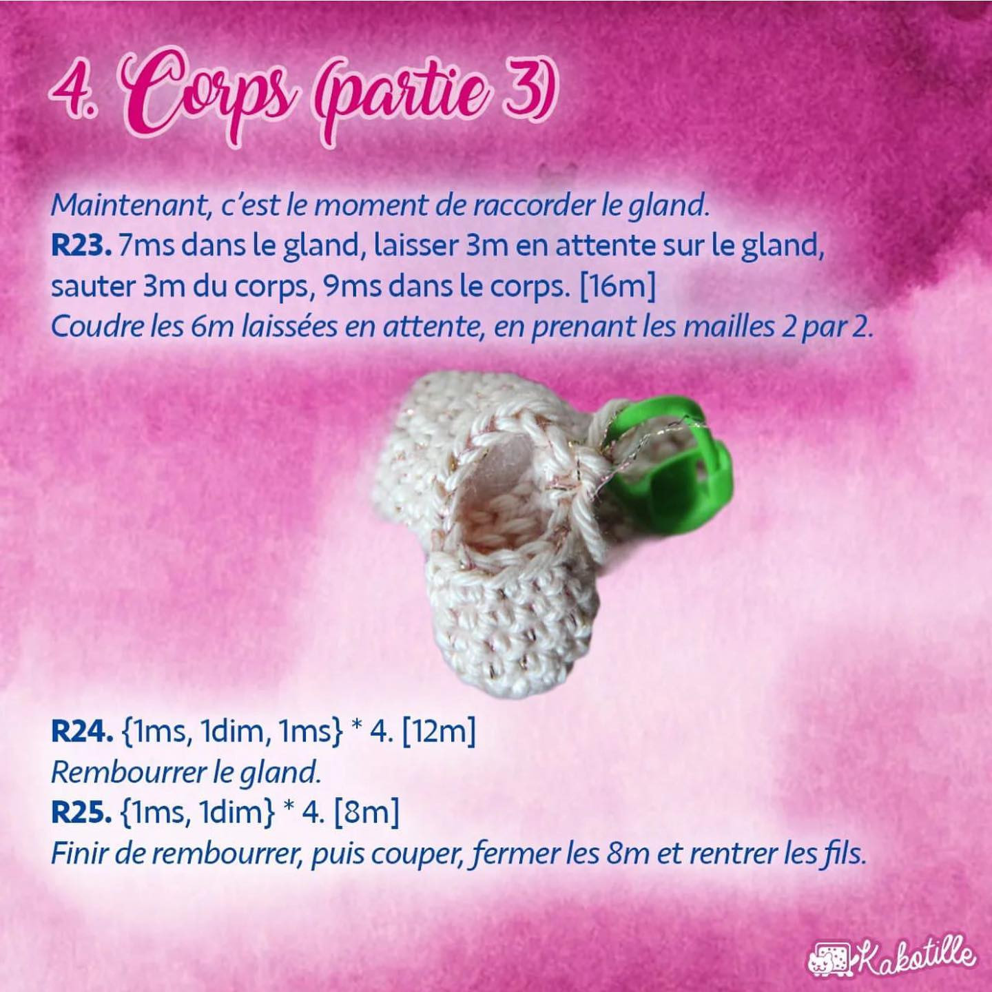 Modèle de crochet amusant et éducatif: Clitoris en peluche