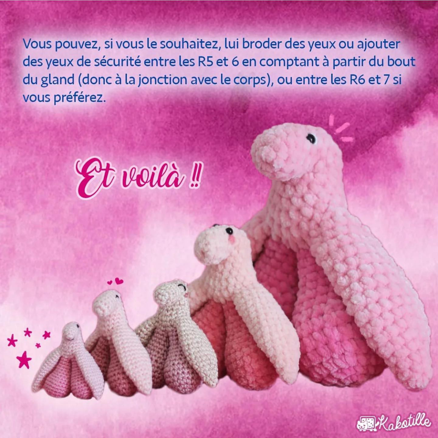Modèle de crochet amusant et éducatif: Clitoris en peluche