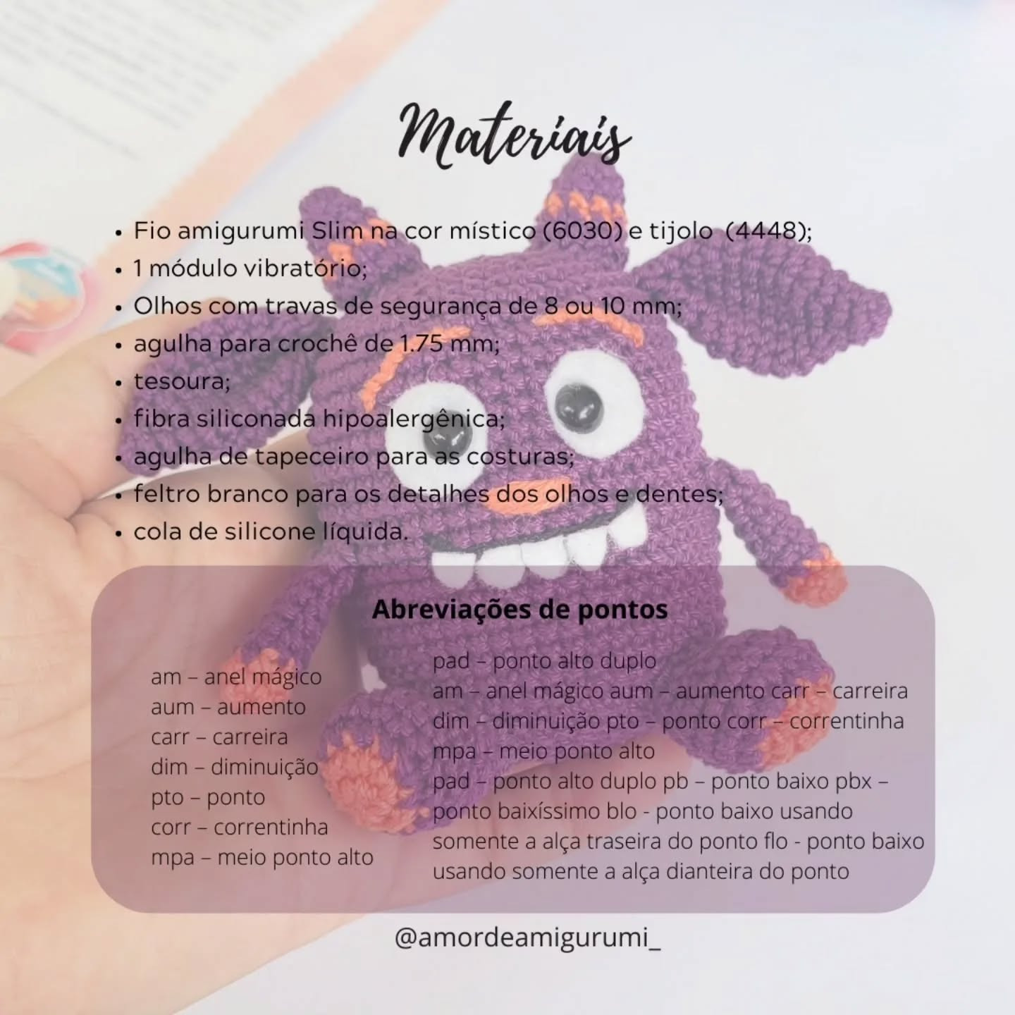 Monstrinho Slim de Amigurumi: Receita Gratuita de Crochê Fácil