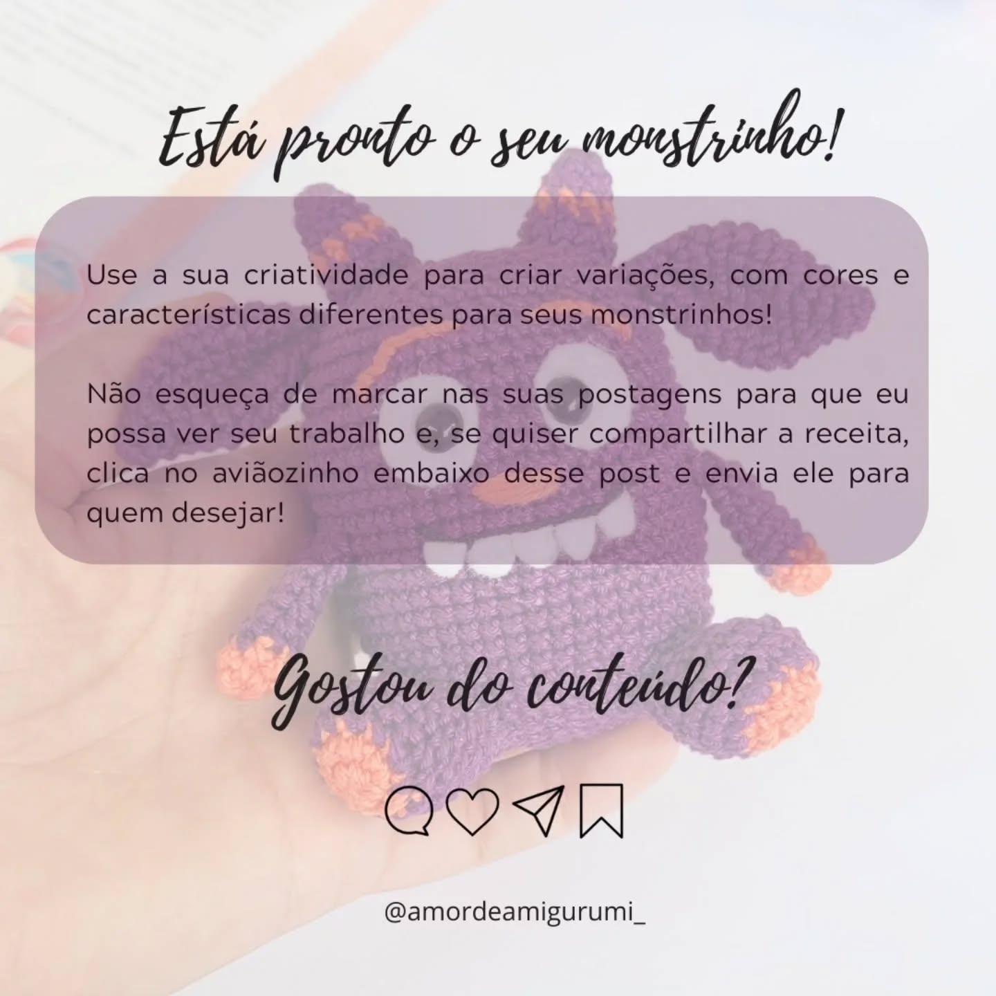Monstrinho Slim de Amigurumi: Receita Gratuita de Crochê Fácil