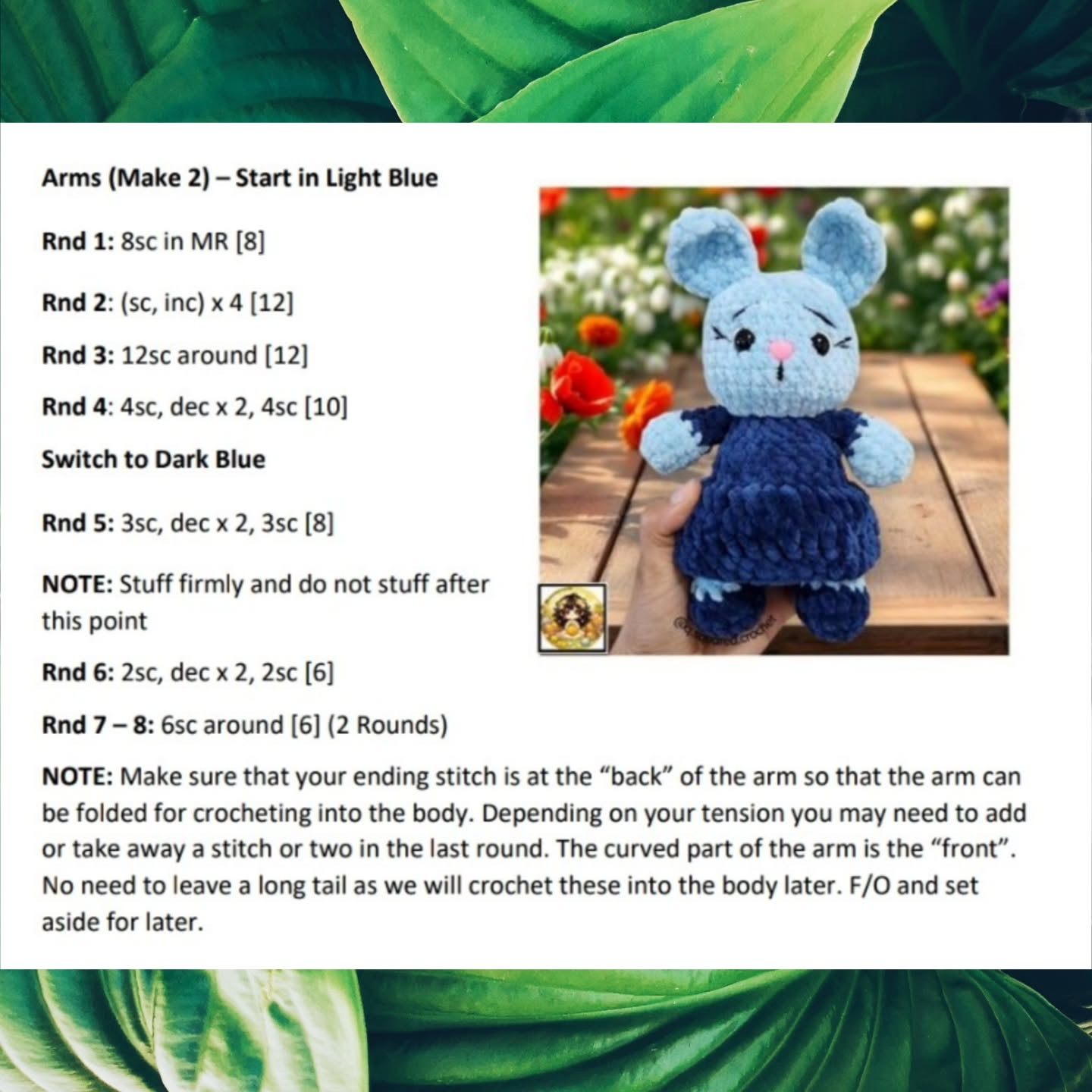 No Sew Blaine the Bunny Crochet Pattern