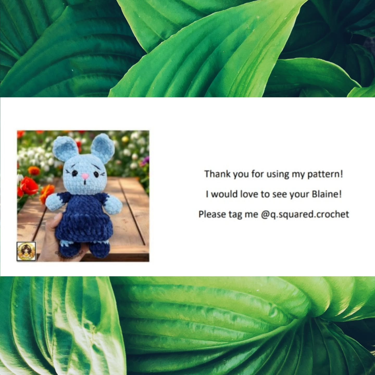 No Sew Blaine the Bunny Crochet Pattern