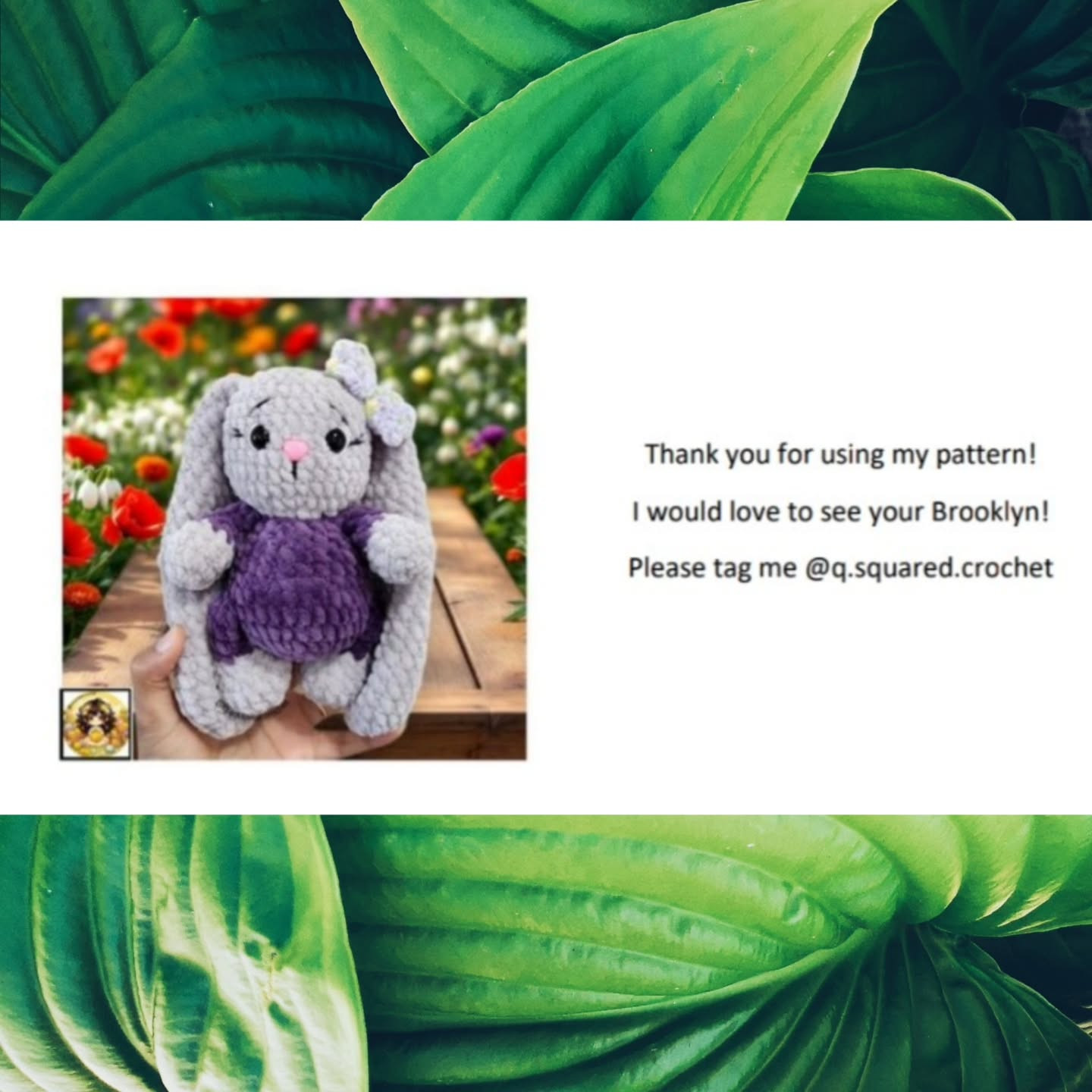 No Sew Brooklyn the Bunny Crochet Pattern