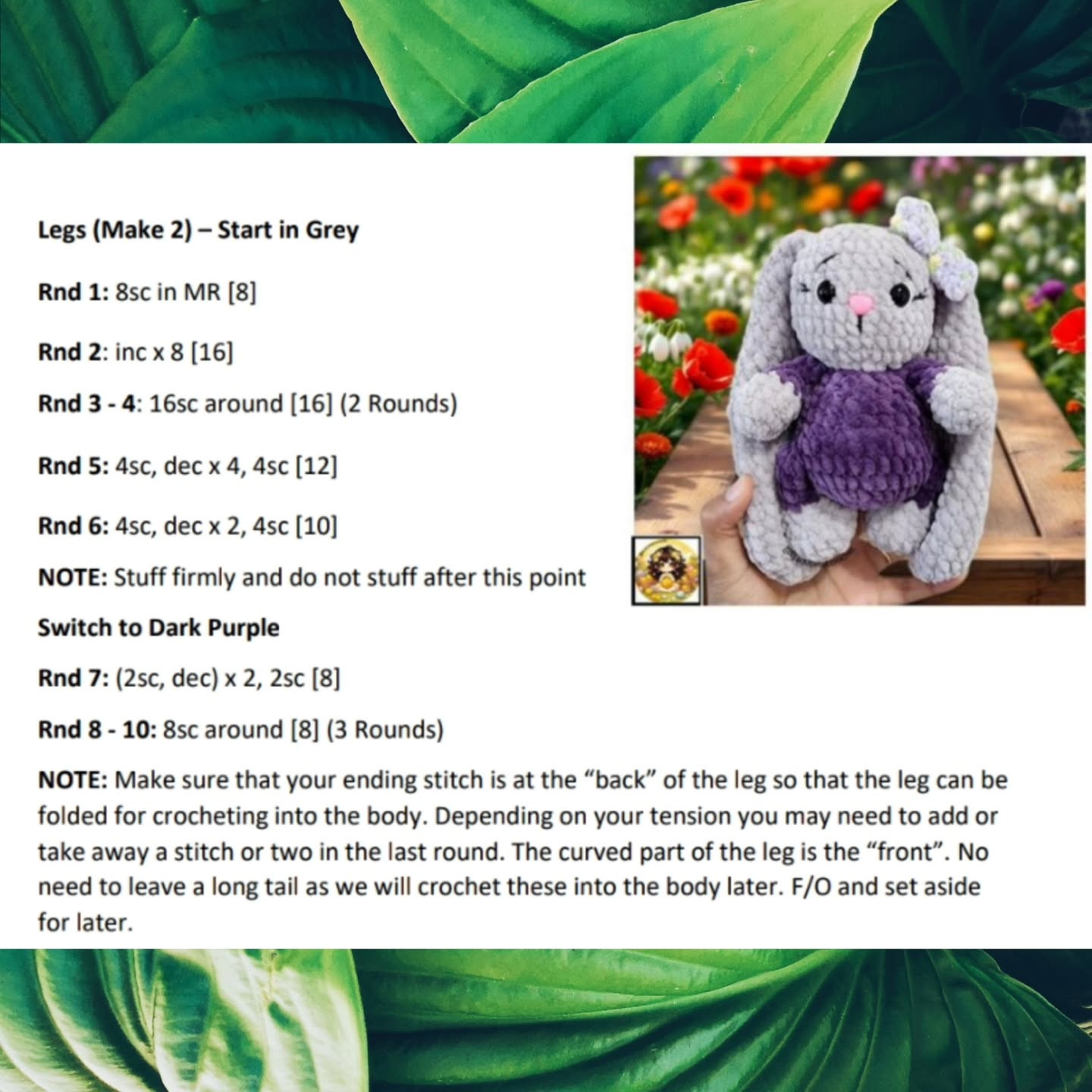 No Sew Brooklyn the Bunny Crochet Pattern