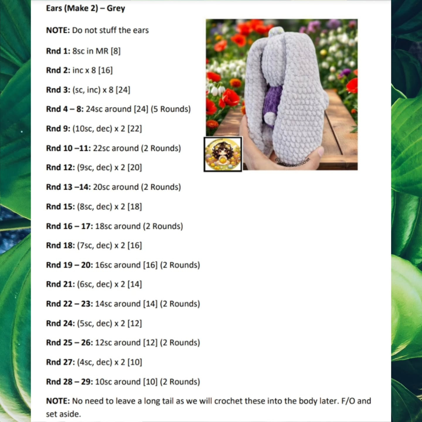 No Sew Brooklyn the Bunny Crochet Pattern