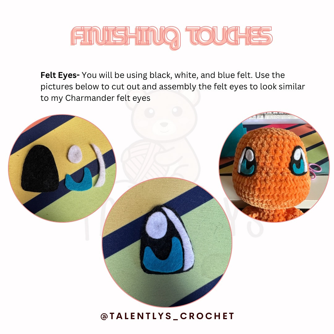 No-Sew Charmander Crochet Pattern - Free and Easy Tutorial